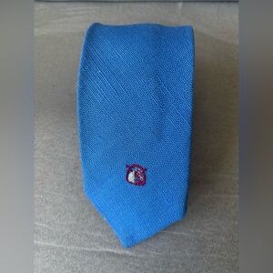 Chaps Ralph Lauren Men’s Linen Skinny Tie Blue Vintage 54” x 2.75”